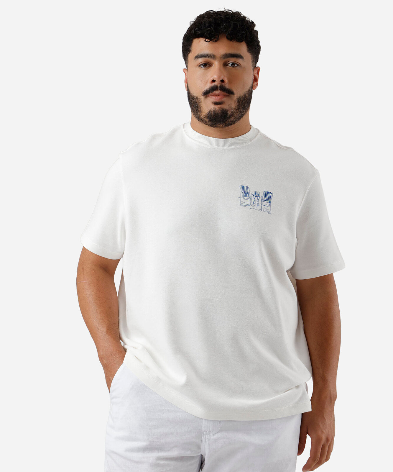 camiseta masculina oversized mangas curtas estampada off white