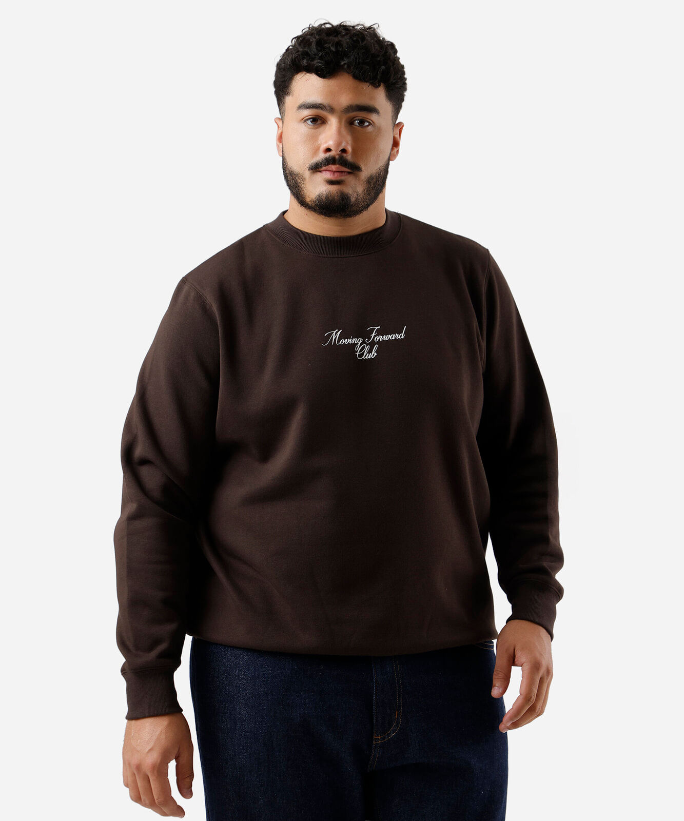 blusão masculino oversized plus size marrom