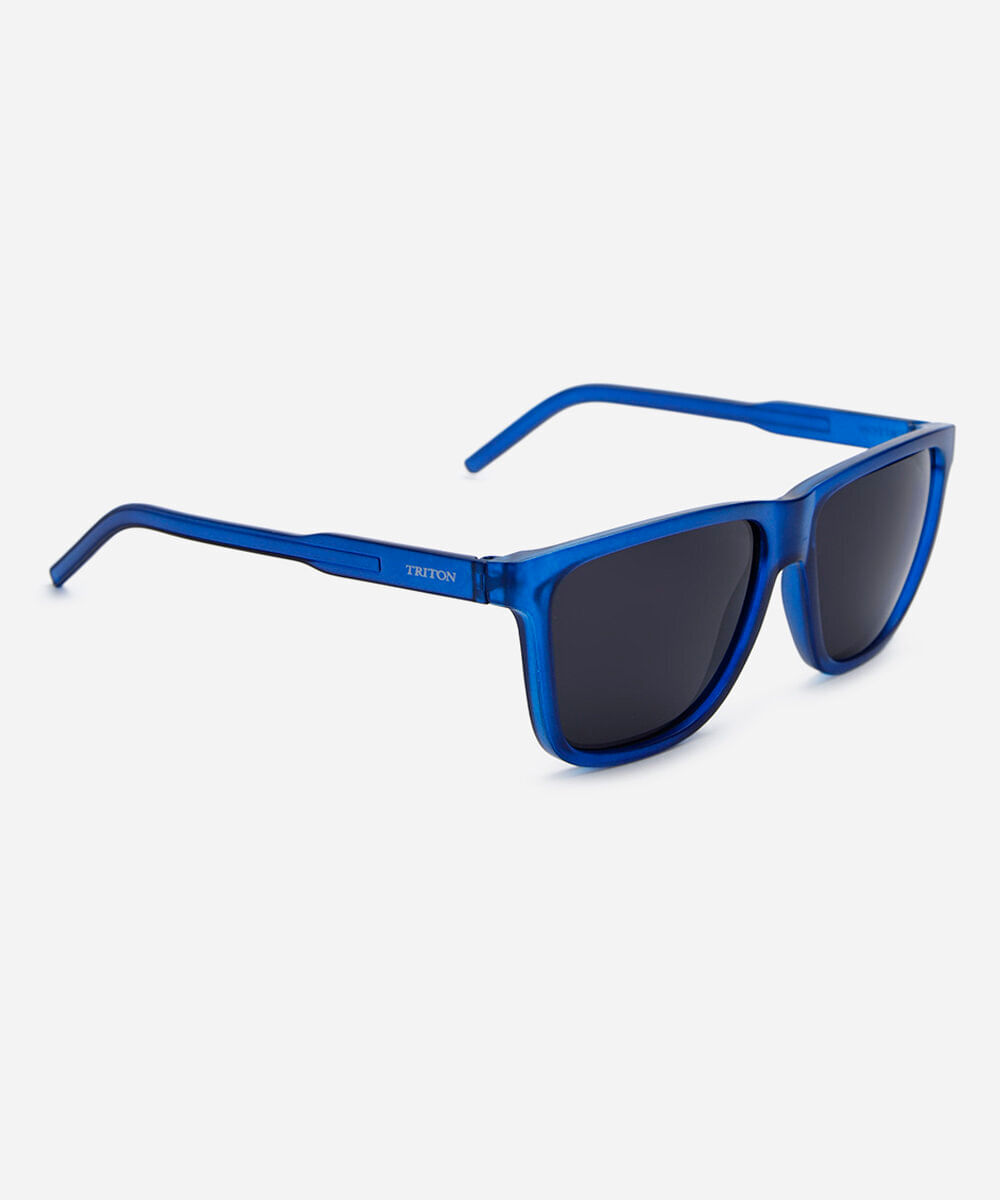 óculos de sol masculino quadrado de acetato triton azul