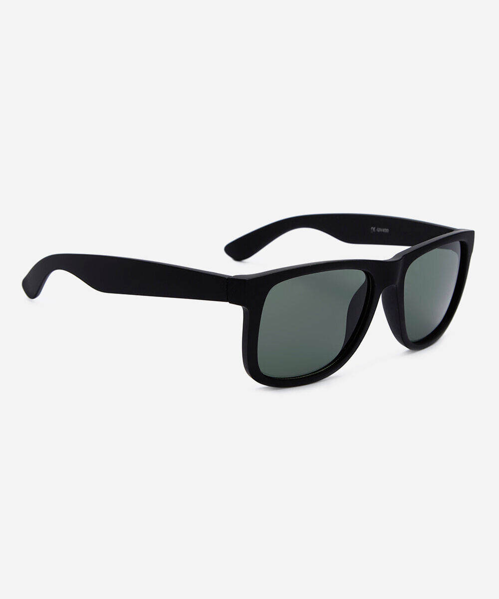 óculos de sol masculino quadrado de acetato preto