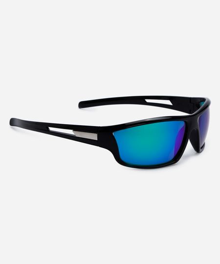 óculos de sol masculino esportivo de acetato preto UNICO