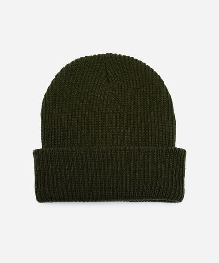 gorro masculino canelado verde UNICO