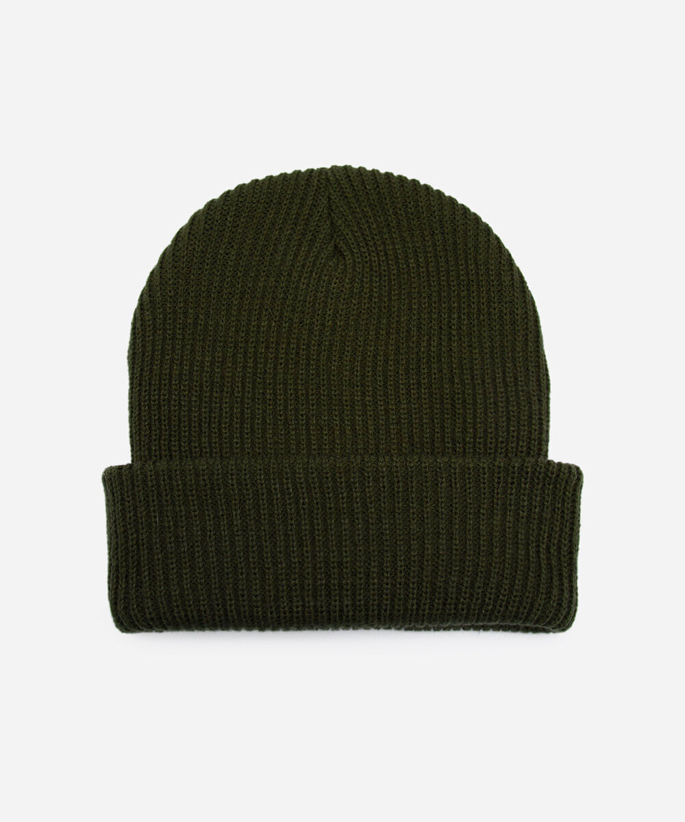 gorro masculino canelado verde