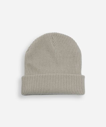 gorro masculino canelado bege UNICO