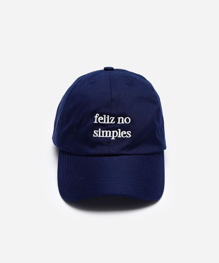 boné aba curva de sarja bordado azul UNICO boné aba curva de sarja bordado azul UNICO