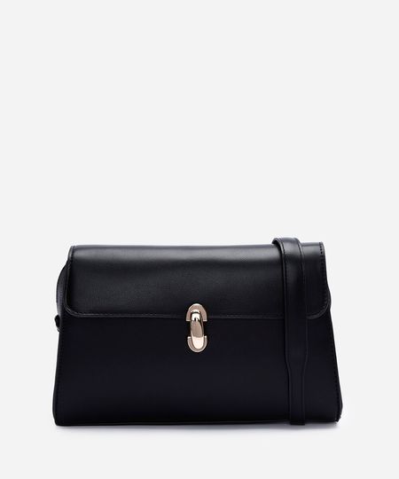bolsa estruturada crossbody preta UNICO