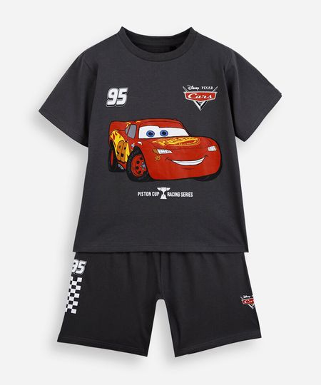 pijama curto infantil mcqueen carros cinza 1 pijama curto infantil mcqueen carros cinza 1