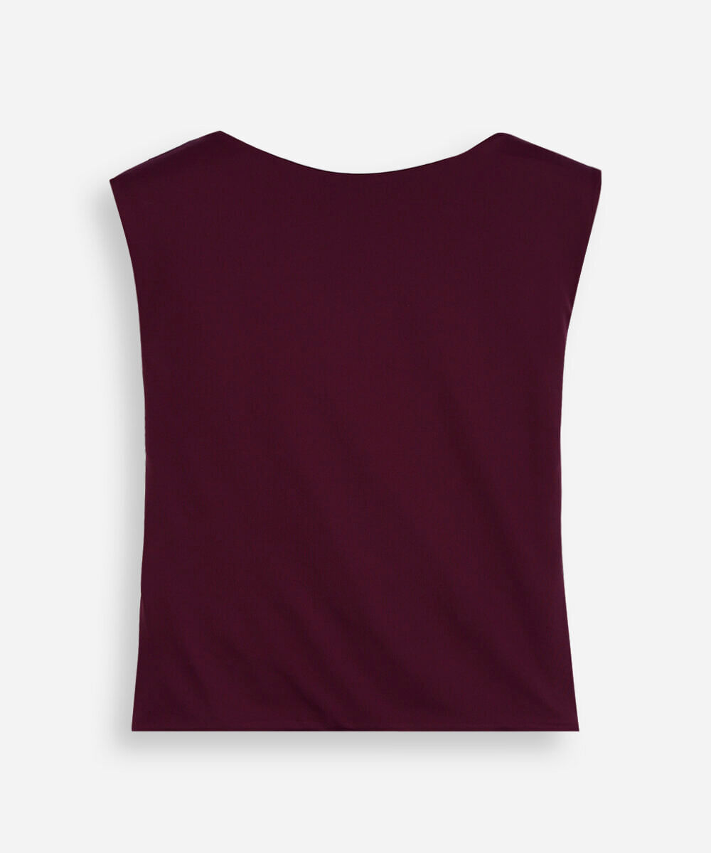 blusa juvenil de poliamida vinho