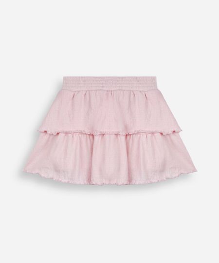 short saia marias infantil texturizada rosa 4