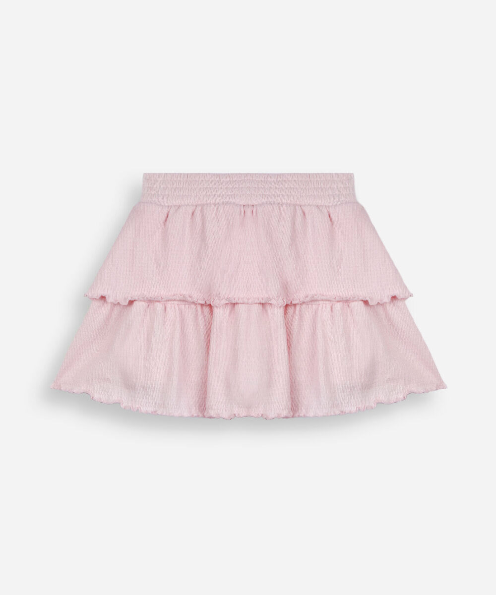 short saia marias infantil texturizada rosa