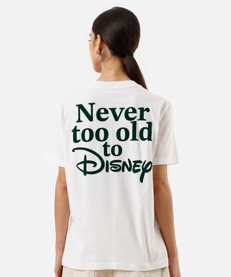 camiseta feminina flocado disney off white M