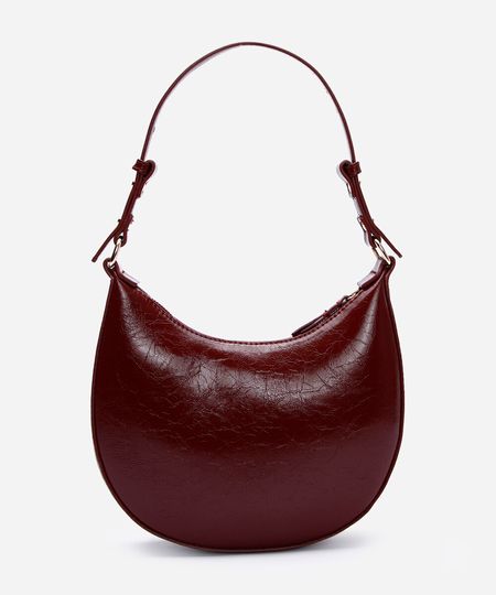 bolsa baguete alça fina vinho UNICO
