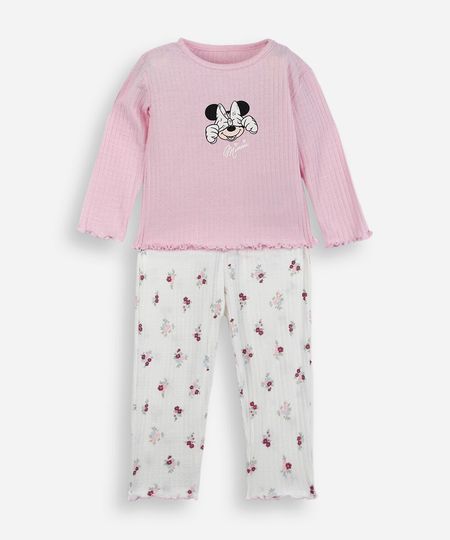 pijama longo infantil minnie rosa 1