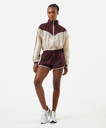 short running feminino de poliamida esportivo ace vinho M