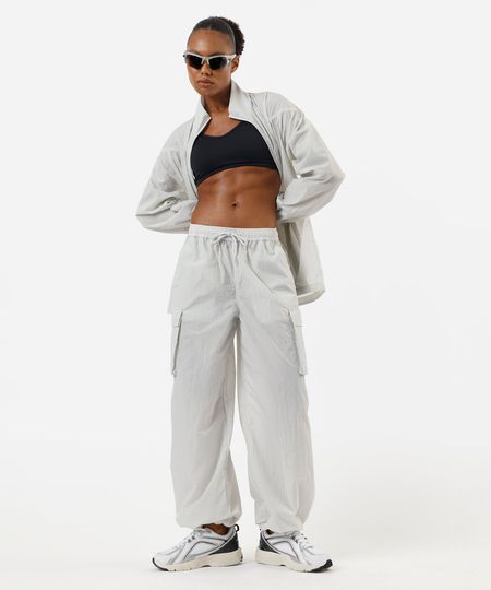 calça cargo feminina de poliamida esportiva ace cinza P calça cargo feminina de poliamida esportiva ace cinza P