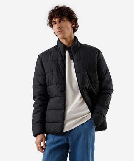 jaqueta puffer masculina preta M jaqueta puffer masculina preta M