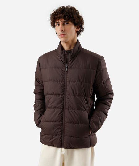 jaqueta puffer masculina marrom M jaqueta puffer masculina marrom M