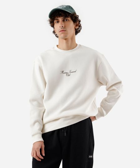 blusão masculino de moletom gola redonda estampado off white G blusão masculino de moletom gola redonda estampado off white G
