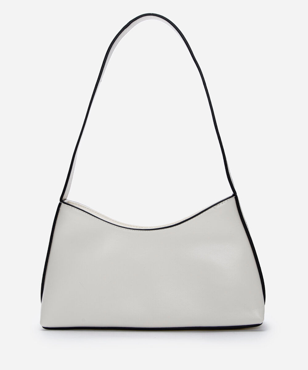 bolsa baguete off white
