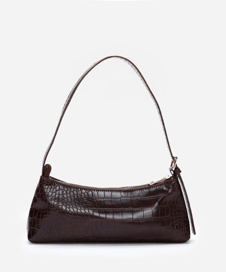 bolsa baguete com fivela marrom UNICO