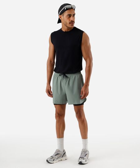 short masculino esportivo ace com compressão verde G short masculino esportivo ace com compressão verde G