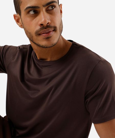 camiseta masculina basic ace marrom G camiseta masculina basic ace marrom G