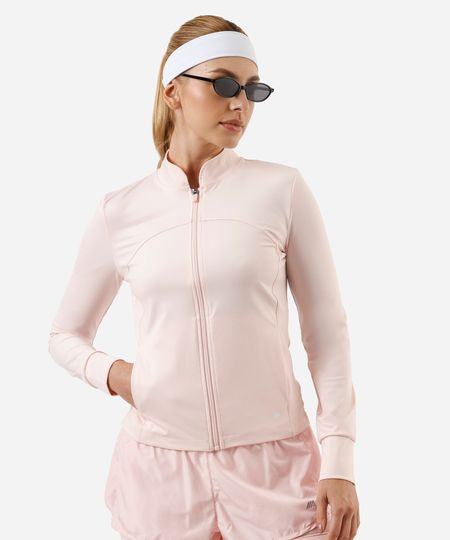 jaqueta gola alta esportiva ace rosa P jaqueta gola alta esportiva ace rosa P