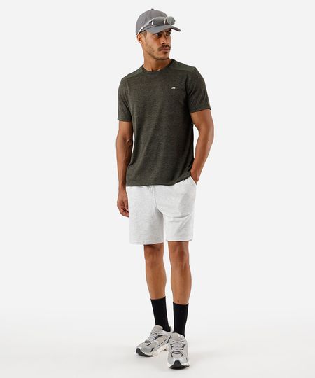 bermuda reta masculina esportiva ace de moletinho cinza M bermuda reta masculina esportiva ace de moletinho cinza M