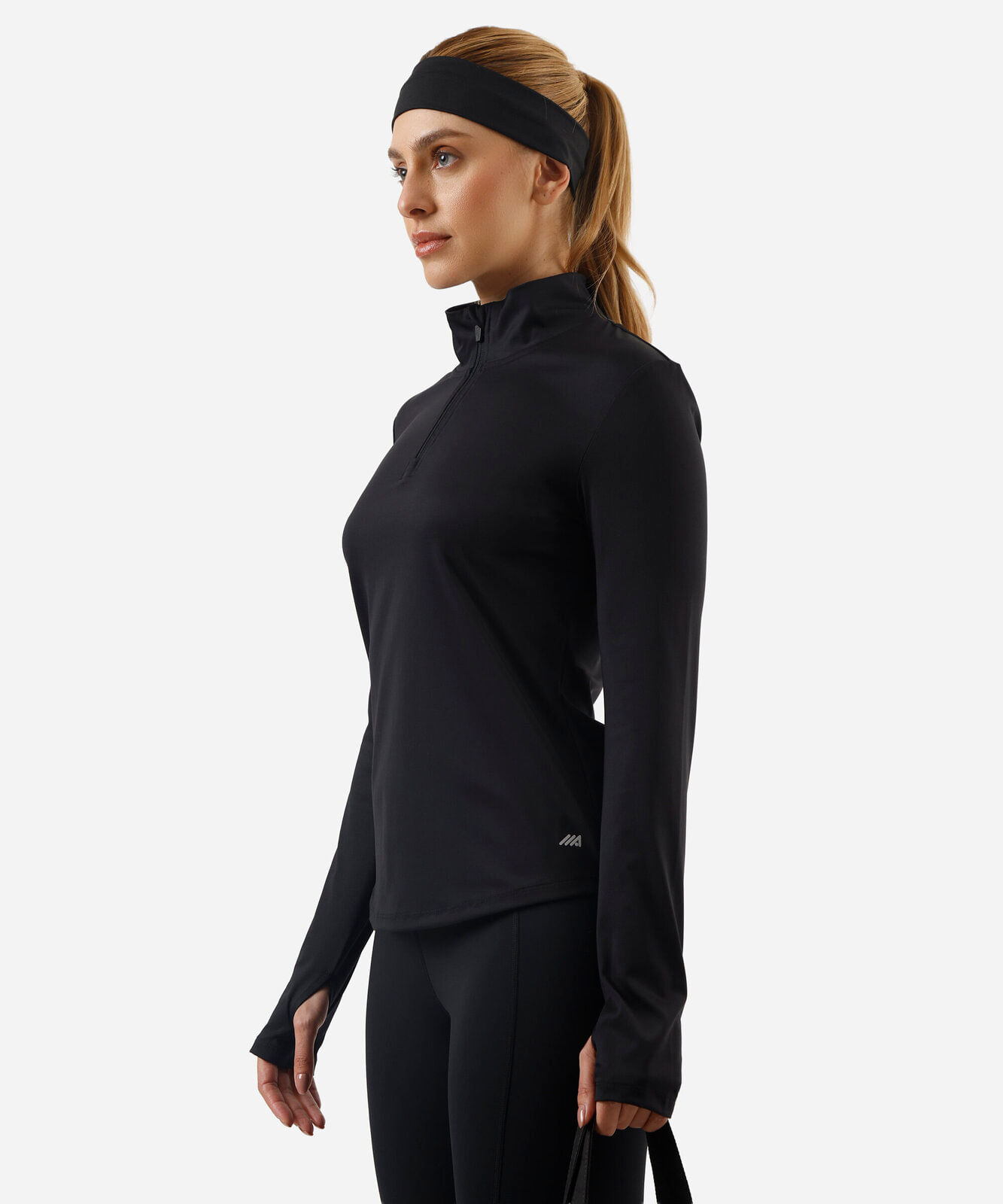 blusa feminina esportiva ace gola alta preta