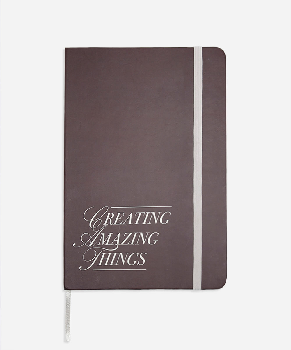 caderno capa dura mindset marrom
