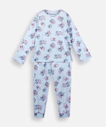 pijama infantil stitch azul 6