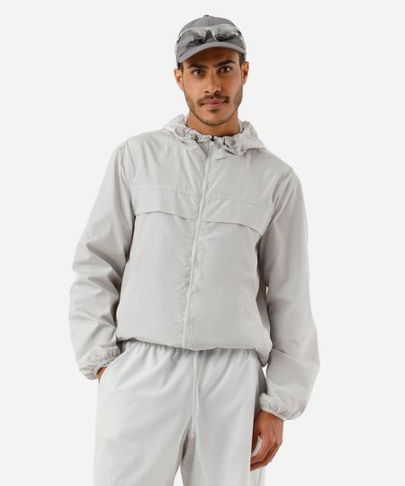 jaqueta masculina corta vento com capuz esportiva ace cinza G jaqueta masculina corta vento com capuz esportiva ace cinza G