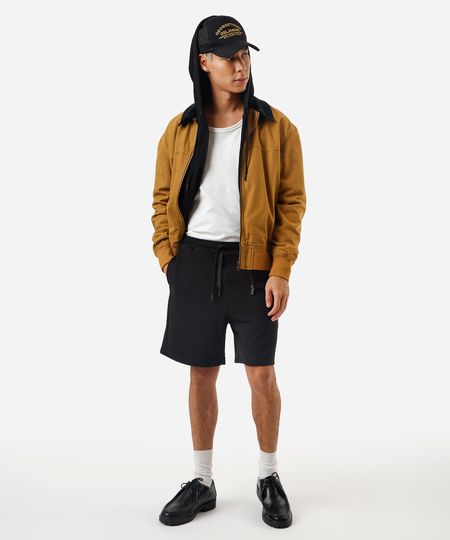 bermuda masculina malha texturizada preta G bermuda masculina malha texturizada preta G