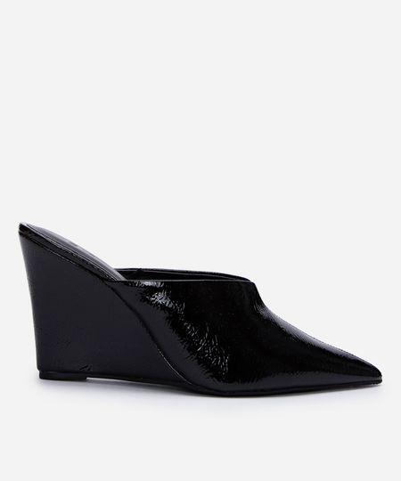 scarpin mule salto anabela preto 35 scarpin mule salto anabela preto 35
