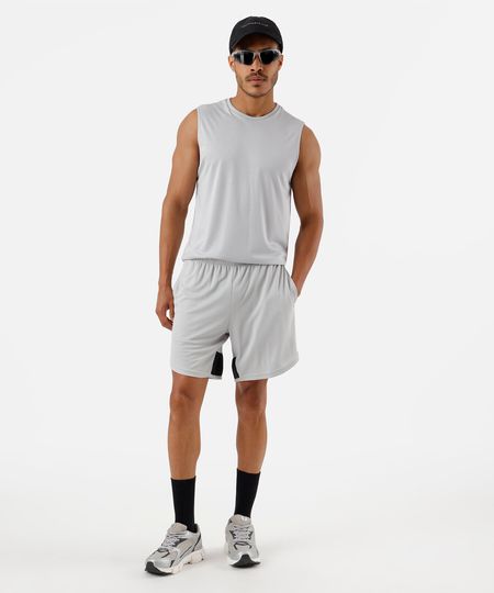 short masculino esportivo ace texturizado com recorte cinza M short masculino esportivo ace texturizado com recorte cinza M