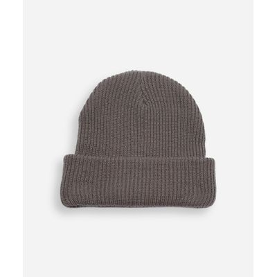 gorro masculino canelado cinza