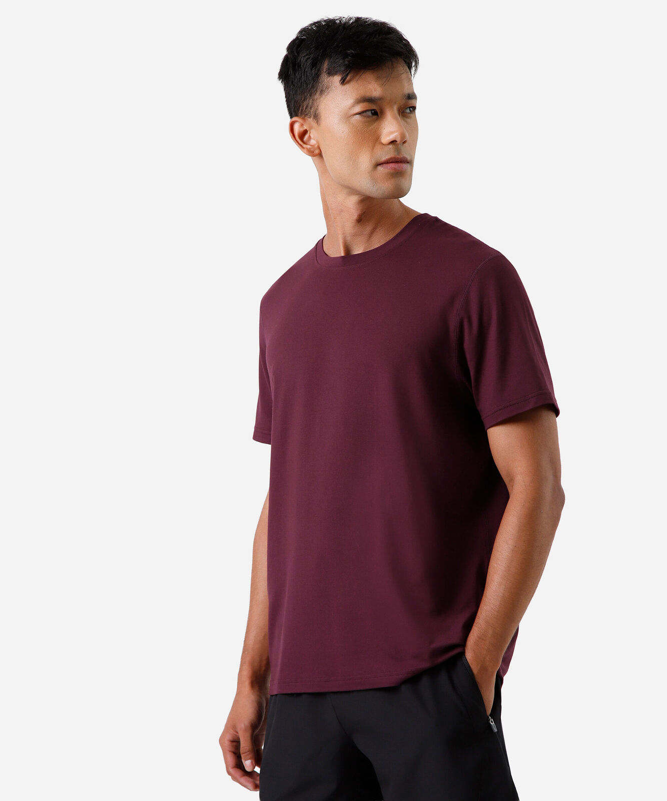 camiseta masculina manga curta vinho