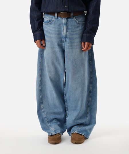 calça super baggy masculina jeans azul 44 calça super baggy masculina jeans azul 44