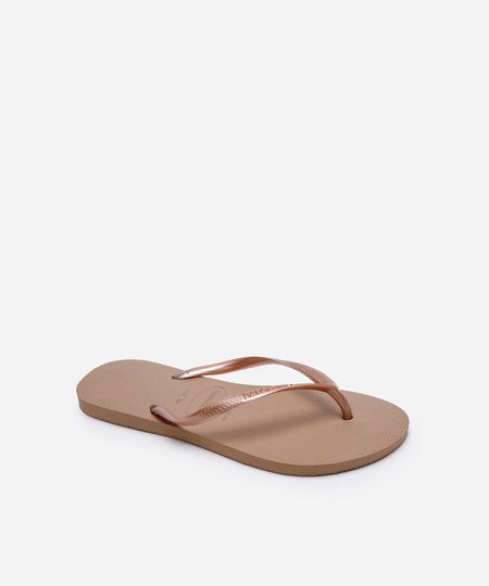 chinelo havaianas slim bege 39-40