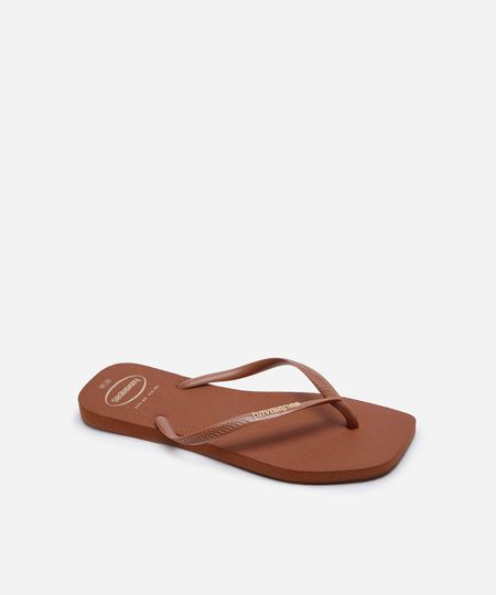 chinelo havaianas slim square marrom 33-34 chinelo havaianas slim square marrom 33-34