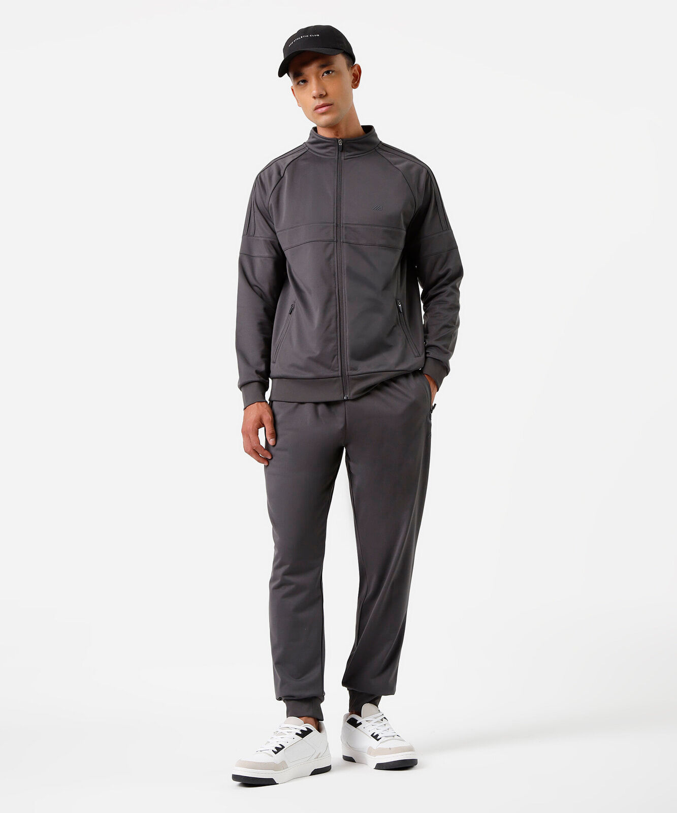 calça jogger com bolsos esportiva ace cinza