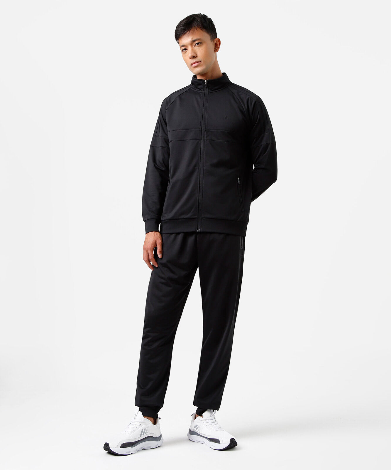 calça reta masculina esportiva ace com zíper na barra preta