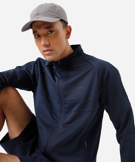 jaqueta com bolsos e recortes esportiva ace azul GG jaqueta com bolsos e recortes esportiva ace azul GG