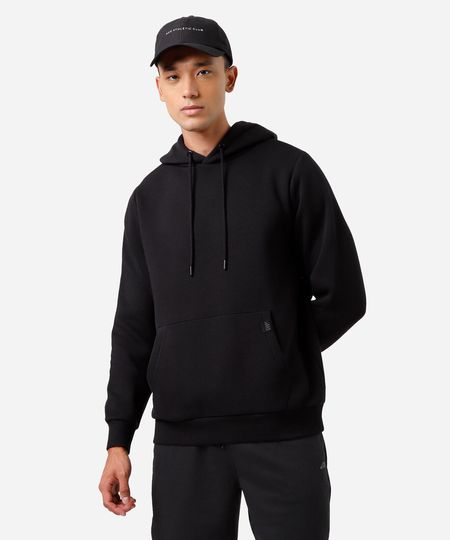 blusão oversized masculina de moletom esportivo ace preto P blusão oversized masculina de moletom esportivo ace preto P