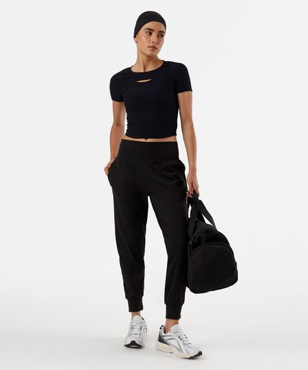 calça jogger feminina esportiva ace preta GG