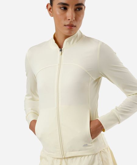 jaqueta gola alta esportiva ace amarela M jaqueta gola alta esportiva ace amarela M