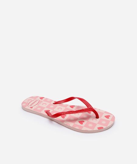 chinelo havaianas fantasy quadriculado rosa 37-38 chinelo havaianas fantasy quadriculado rosa 37-38