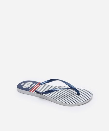 chinelo feminino havaianas slim nautical branco 35-36