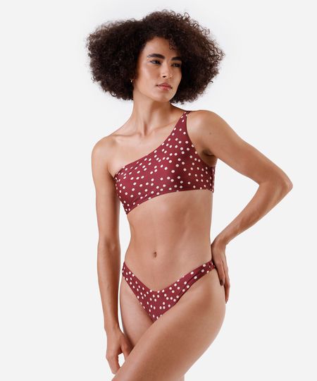 biquíni calcinha asa delta feminino poá vinho GG