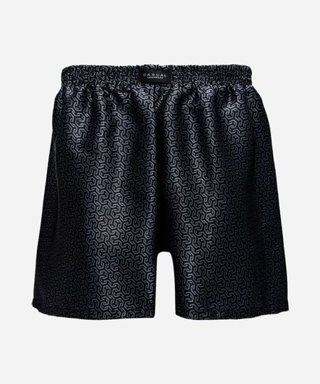 cueca samba canção masculina estampada acetinada preta P
